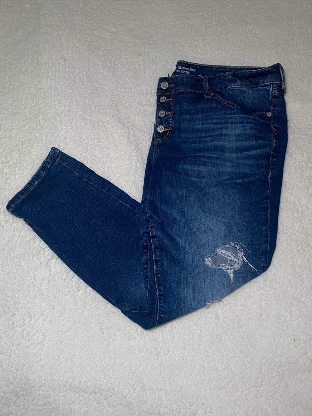 torrid Distressed High-Rise Ankle Jeans